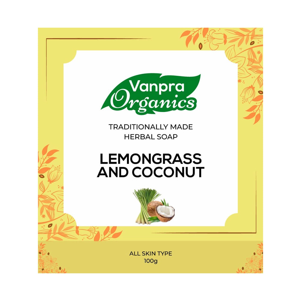 Lemongrass and Coconut hand-made herbal soap-1