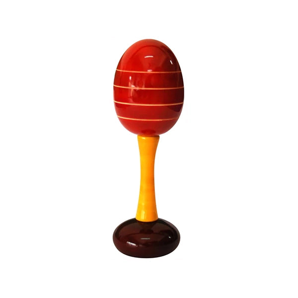 Maraca Rattle (Red) Wooden rattle Toys
