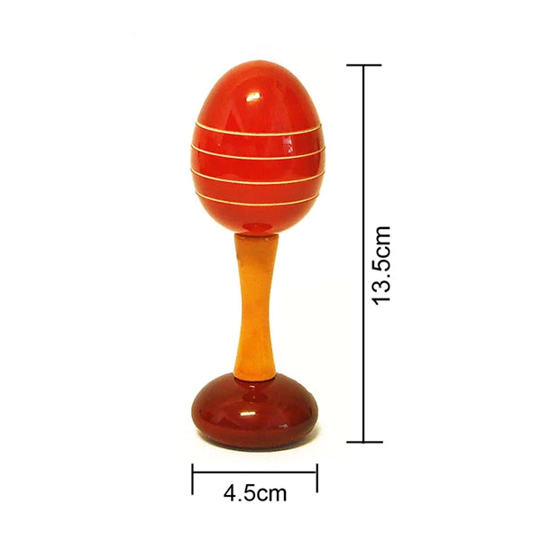 Maraca Rattle (Red) Wooden rattle Toys-3