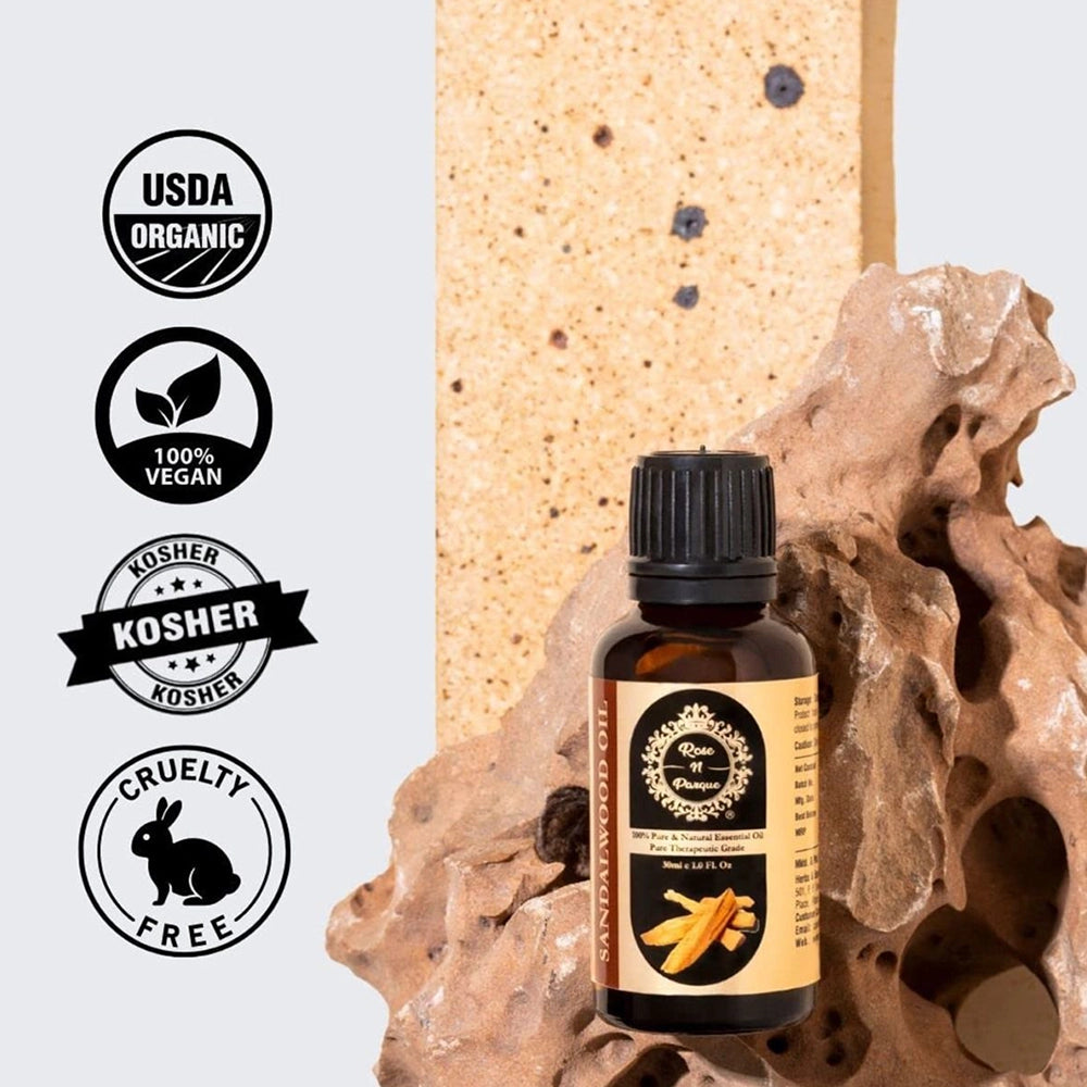 RosenParque 100% Pure &amp; Natural Sandalwood Essential Oil- 10ml (Pack of 5)