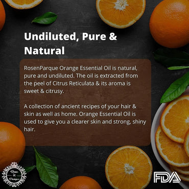 RosenParque 100% Pure &amp; Natural Orange Essential Oil- 10ml (Pack of 5)