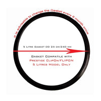 Belt Black Gasket Compatible For Prestige Svachh 5 Litre Outer Lid Clip On Pressure Cooker / Handi / Steel / Hard Anodized (Pack of 40)