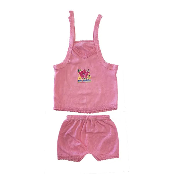 Pitha Garments New Born Baby Jabbla Top Tie Type Pink