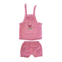 Pitha Garments New Born Baby Jabbla Top Tie Type Pink