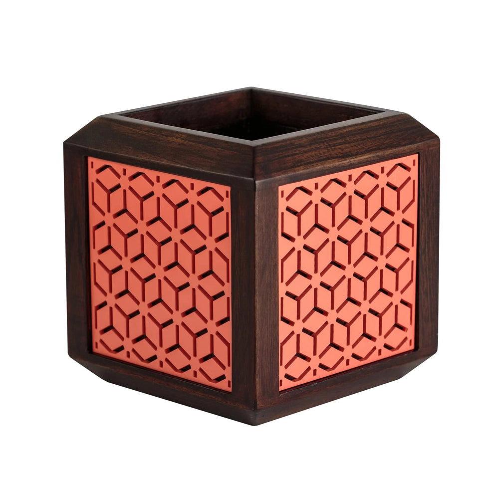 Point of Hue QUBO Coral Boxy Planter Pot