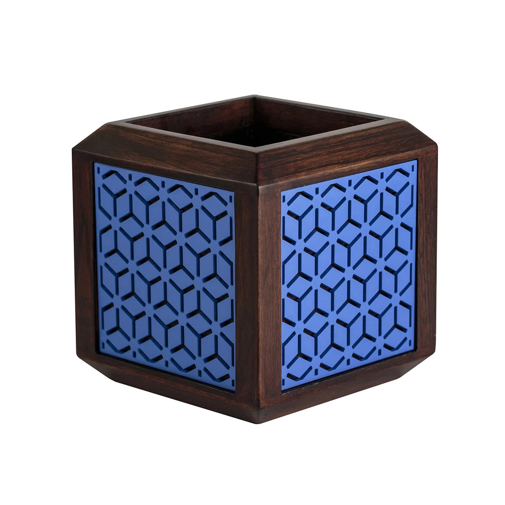Point of Hue QUBO Placid Boxy Blue Planter Pot