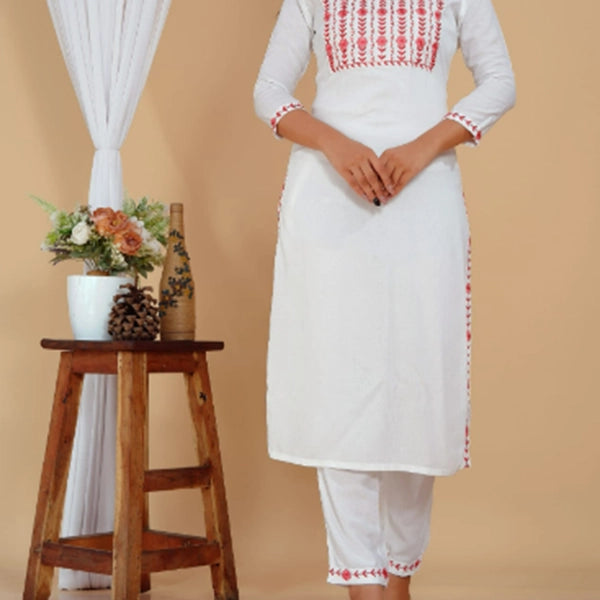 Rayon Kurti Pant Set - 3