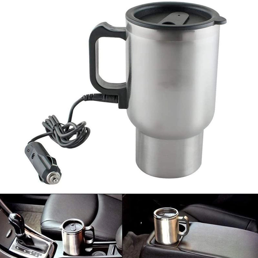 Stainless Steel Cup Kettle Travel Coffee Heated Mug-2