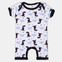 Romper For Baby Boys & Baby Girls Printed Cotton Blend (Blue, Pack of 3)-3