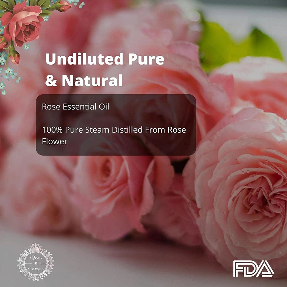 RosenParque 100% Pure &amp; Natural Rose Essential Oil- 30ml (Pack of 5)