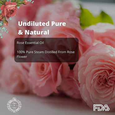 RosenParque 100% Pure &amp; Natural Rose Essential Oil- 30ml (Pack of 5)