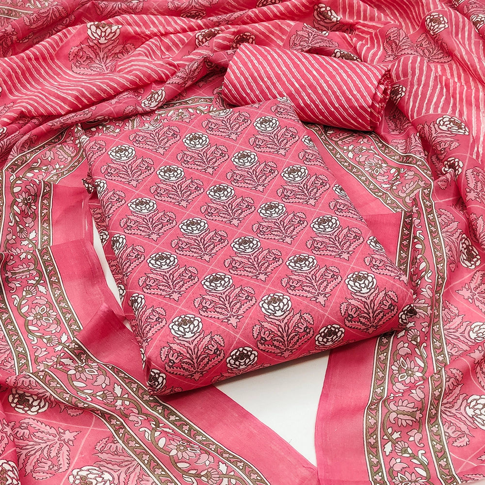 SC-Womens Unstitched Pure Cotton Salwar Suits 3