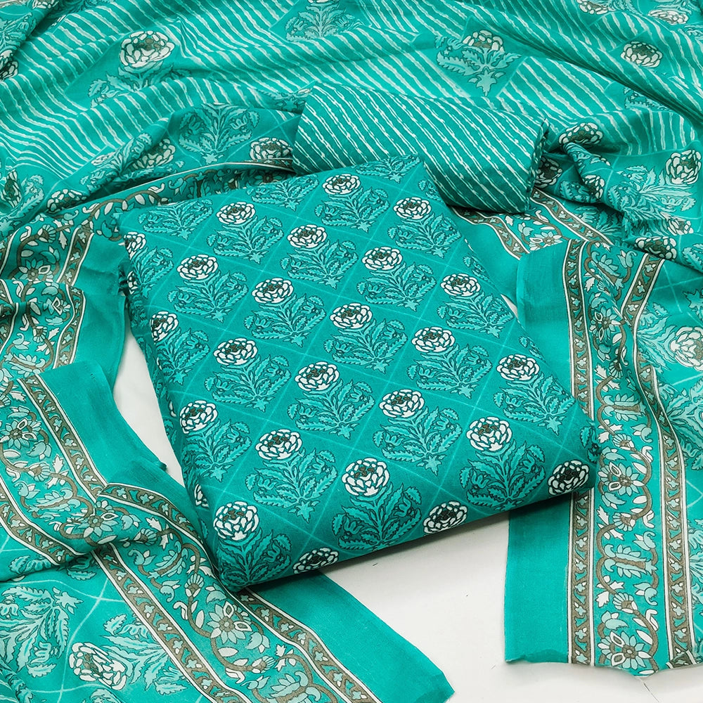 SC-Womens Unstitched Pure Cotton Salwar Suits 7