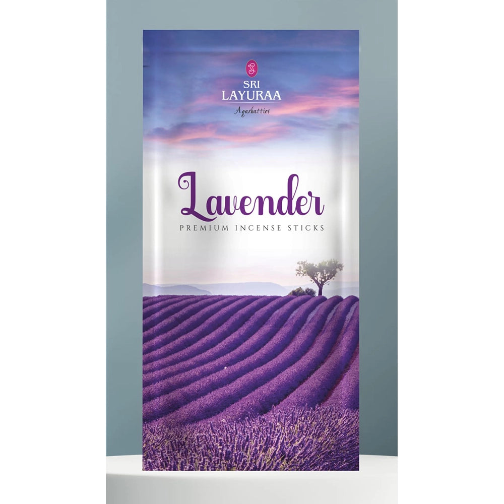 Sri Layuraa Agarbattis Lavender, Jasmine, Rose Flavours Premium Incense Sticks- 11 Sticks / Pack