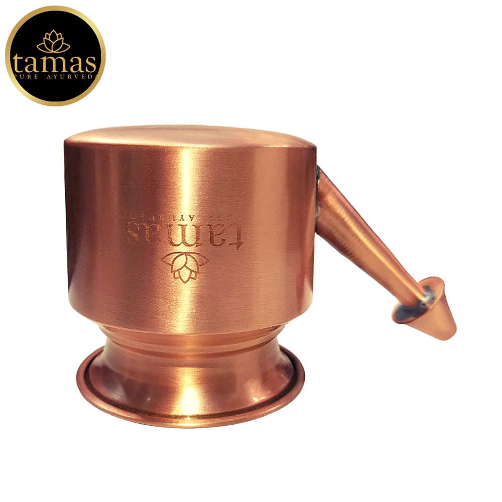 Tamas Pure Ayurveda Copper Jal Neti Pot- 400ml (Pack of 3)
