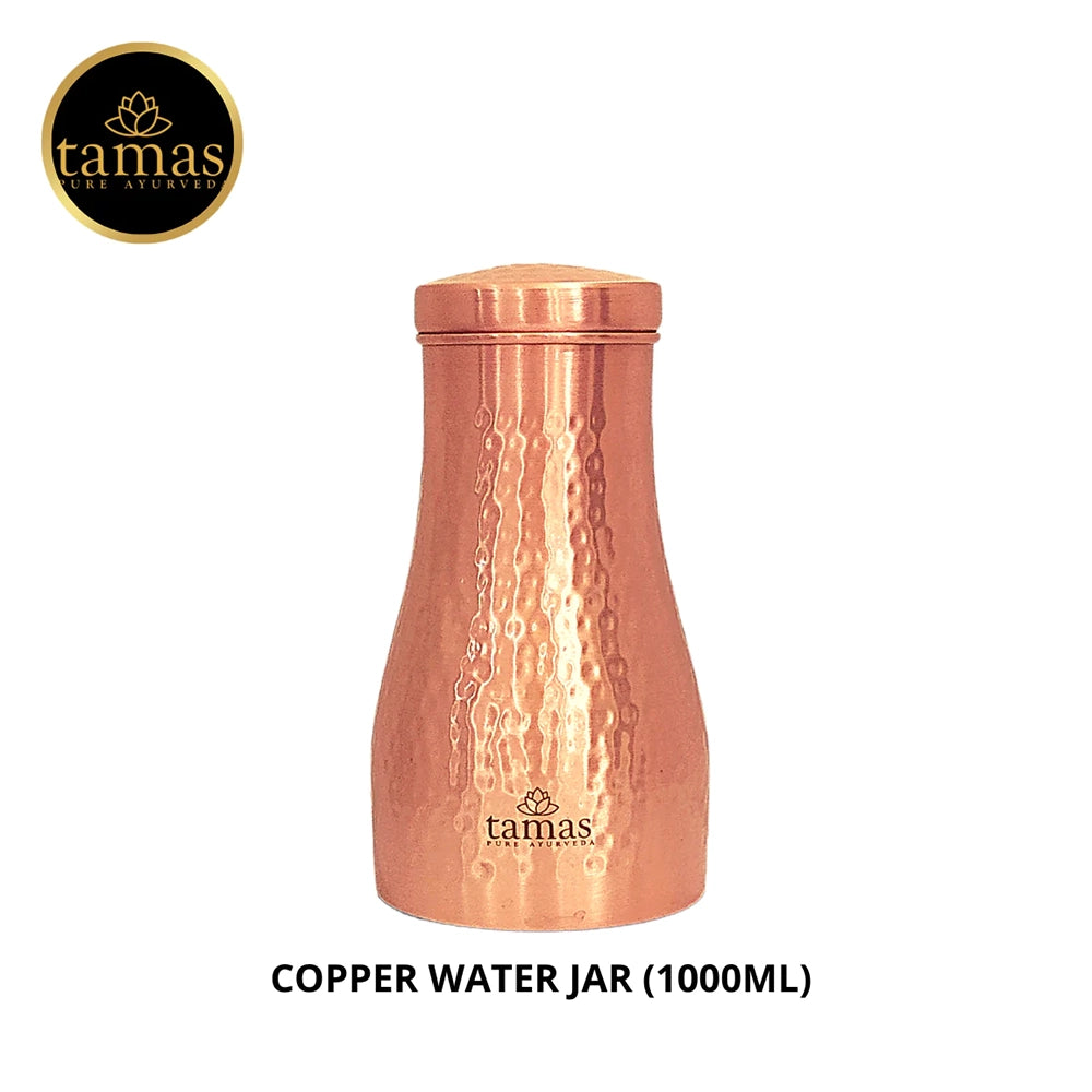 Tamas Pure Ayurveda Copper Water Jar With Luxury Gift Box- 1000ml (Pack of 2)