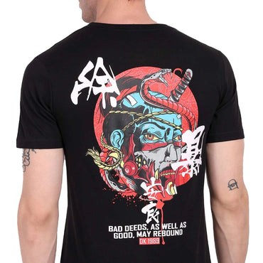 Owshitha Fashion Dillon Killen Oversized T-Shirt Unisex Streetwear Devil Printed T-Shirt (Pack of 5)