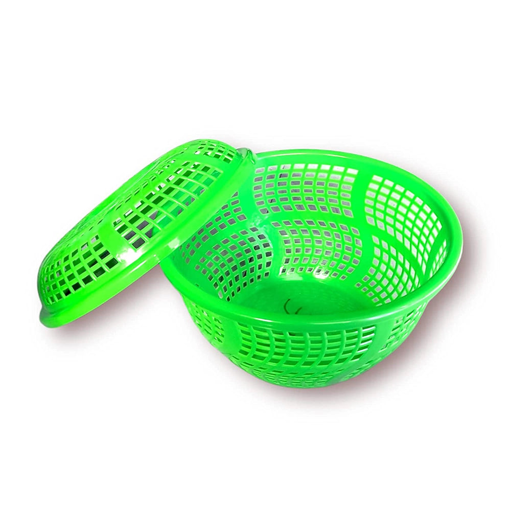 Fruit and Vegetable Storage Basket with Net Cover, Plastic Fruit Basket, Plastic Vegetable Basket (Pack of 50)
