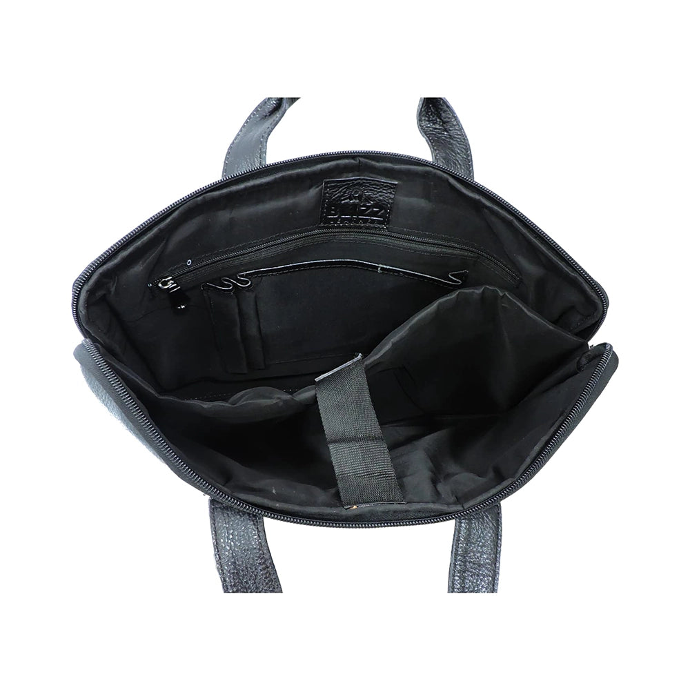 Blizz Leather Vertical Zip Laptop Messenger Bag fits up to 16.5-inch laptop - Accord (Pack of 3)