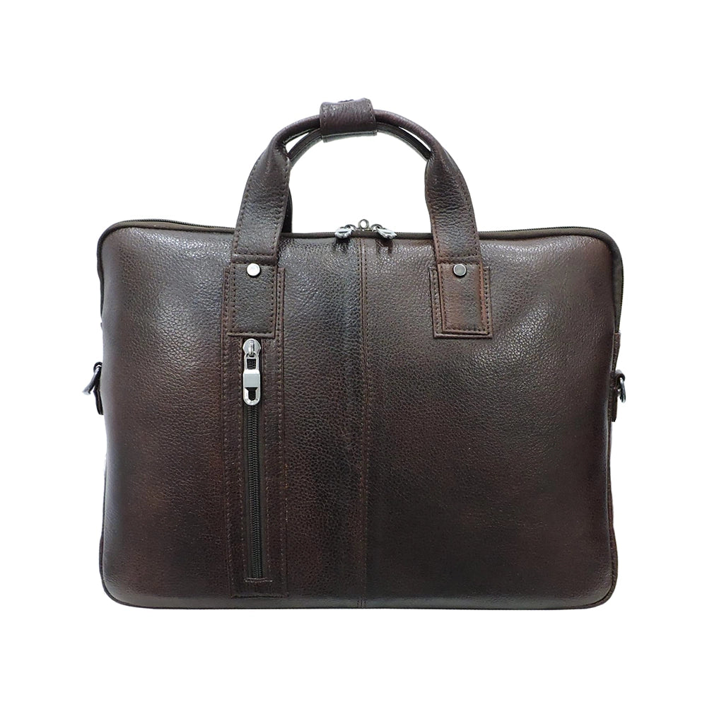 Blizz Leather Vertical Zip Laptop Messenger Bag fits up to 16.5-inch laptop - Accord (Pack of 3)