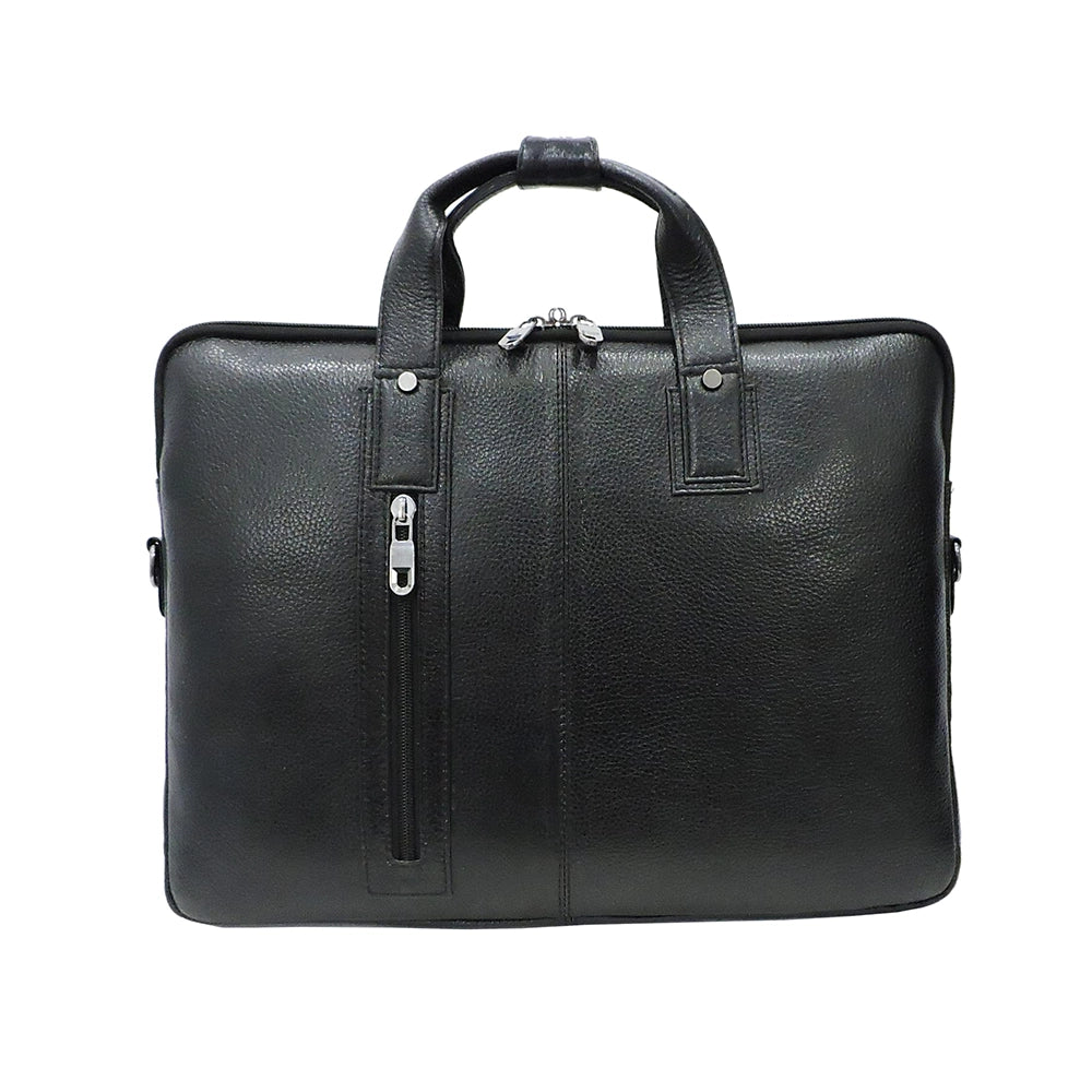 Blizz Leather Vertical Zip Laptop Messenger Bag fits up to 16.5-inch laptop - Accord (Pack of 3)