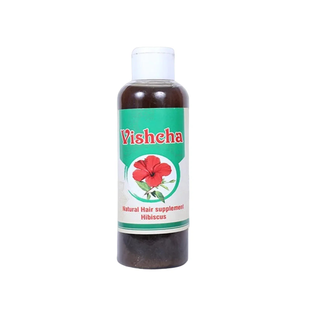 Vishcha Natural Hair supplement Hibiscus shampoo.