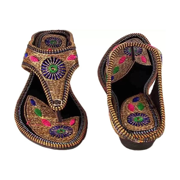 Women Multicolor Wedges Sandal (3)