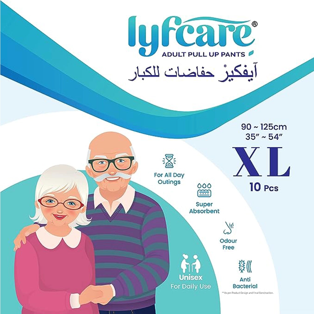 lyfcare Adult Pull Up Diaper Pants for women & men- XL size-3