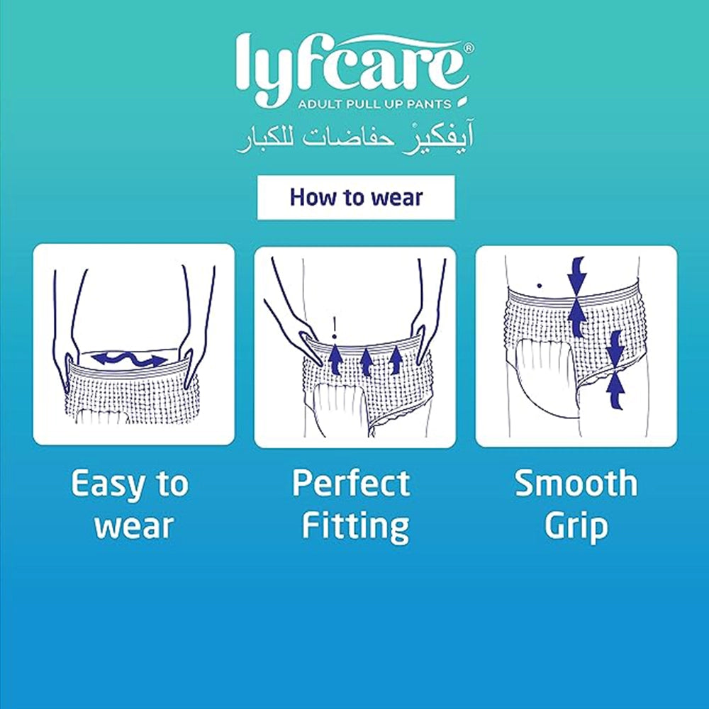 lyfcare Adult Pull Up Diaper Pants for women & men- XL size-4